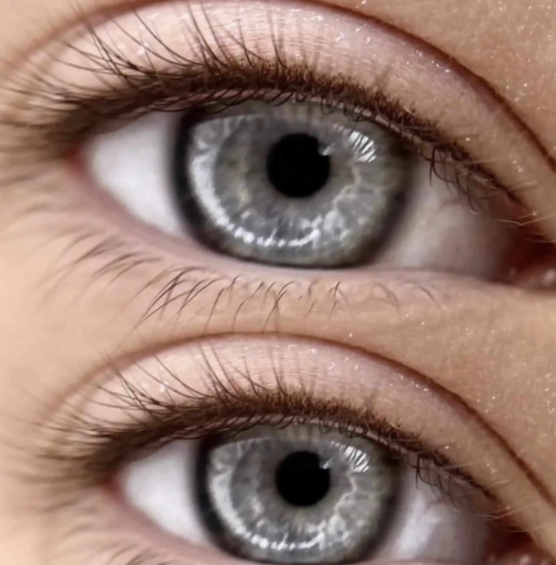 Before and after eyeliner